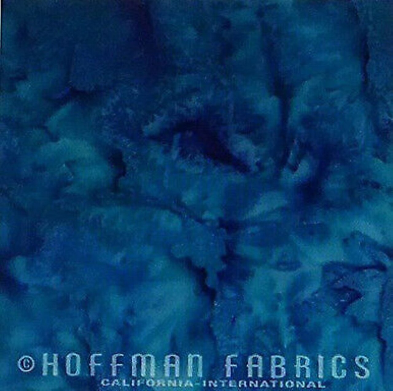 Celestials Teal Bali Batik Hand-Dyed 1895-549 Watercolor Fabric by Hoffman